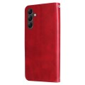 For Samsung Galaxy A15 Fashion Calf Texture Zipper Leather Phone Case(Red)