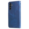 For Samsung Galaxy A15 Fashion Calf Texture Zipper Leather Phone Case(Blue)