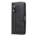 For Samsung Galaxy A05 Fashion Calf Texture Zipper Leather Phone Case(Black)