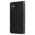 For Samsung Galaxy A05 Fashion Calf Texture Zipper Leather Phone Case(Black)