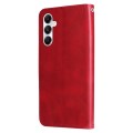 For Samsung Galaxy A05s Fashion Calf Texture Zipper Leather Phone Case(Red)