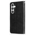For Samsung Galaxy S24+ Fashion Calf Texture Zipper Leather Phone Case(Black)