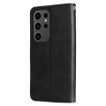 For Samsung Galaxy S24 Ultra Fashion Calf Texture Zipper Leather Phone Case(Black)
