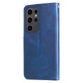 For Samsung Galaxy S24 Ultra Fashion Calf Texture Zipper Leather Phone Case(Blue)