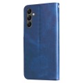 For Samsung Galaxy A25 5G Global Fashion Calf Texture Zipper Leather Phone Case(Blue)
