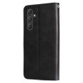 For Samsung Galaxy A55 Fashion Calf Texture Zipper Leather Phone Case(Black)
