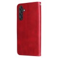 For Samsung Galaxy M55 5G Fashion Calf Texture Zipper Leather Phone Case(Red)