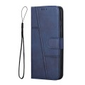 For Tecno Pova 6 Stitching Calf Texture Buckle Leather Phone Case(Blue)