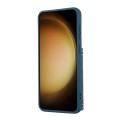 For Samsung Galaxy S21 5G Horizontal Card Bag Ring Holder Phone Case with Dual Lanyard(Dark Green)