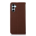 For Samsung Galaxy S24+ KHAZNEH Nappa Top Layer Cowhide Leather Phone Case(Brown)