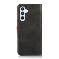 For Samsung Galaxy S24+ 5G KHAZNEH Dual-color Cowhide Texture Flip Leather Phone Case(Black)