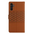 For Samsung Galaxy A05s Diamond Embossed Skin Feel Leather Phone Case(Brown)