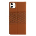 For Samsung Galaxy A05 Diamond Embossed Skin Feel Leather Phone Case(Brown)