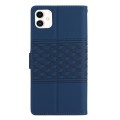 For Samsung Galaxy A05 Diamond Embossed Skin Feel Leather Phone Case(Dark Blue)