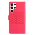 For Samsung Galaxy S24 Ultra 5G Diamond Embossed Skin Feel Leather Phone Case(Red)