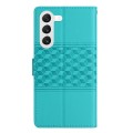 For Samsung Galaxy S24+ 5G Diamond Embossed Skin Feel Leather Phone Case(Blue)