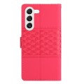 For Samsung Galaxy S24+ 5G Diamond Embossed Skin Feel Leather Phone Case(Red)