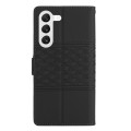 For Samsung Galaxy S24+ 5G Diamond Embossed Skin Feel Leather Phone Case(Black)