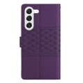For Samsung Galaxy S24 5G Diamond Embossed Skin Feel Leather Phone Case(Purple)