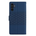 For Samsung Galaxy A35 5G Diamond Embossed Skin Feel Leather Phone Case(Dark Blue)