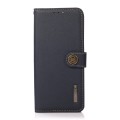 For OnePlus 12 KHAZNEH Custer Genuine Leather RFID Phone Case(Blue)