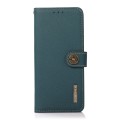 For OnePlus 12 KHAZNEH Custer Genuine Leather RFID Phone Case(Green)