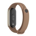For Xiaomi Mi Band 8 Mijobs Solid Color Silicone Watch Band(Coffee Color)