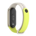 For Xiaomi Mi Band 8 Mijobs Dual Color Silicone Watch Band(Grass Green+Grey)