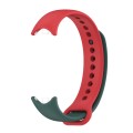 For Xiaomi Mi Band 8 Mijobs Dual Color Silicone Watch Band(Crow Blue+Red)