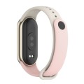 For Xiaomi Mi Band 8 Mijobs Dual Color Silicone Watch Band(Pink+Grey)