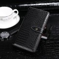 For vivo X100 Pro idewei Crocodile Texture Leather Phone Case(Black)