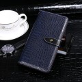 For vivo X100 idewei Crocodile Texture Leather Phone Case(Dark Blue)
