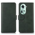 For OPPO Reno11 5G Global Cow Texture Flip Leather Phone Case(Green)