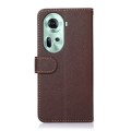 For OPPO Reno11 5G Global KHAZNEH Litchi Texture Leather RFID Phone Case(Brown)