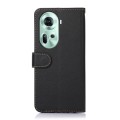 For OPPO Reno11 5G Global KHAZNEH Litchi Texture Leather RFID Phone Case(Black)