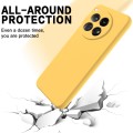 For OnePlus 12 Pure Color Liquid Silicone Shockproof Phone Case(Yellow)
