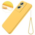For OnePlus Nord N30 SE Pure Color Liquid Silicone Shockproof Phone Case(Yellow)