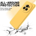 For Honor Magic6 Pro Pure Color Liquid Silicone Shockproof Phone Case(Yellow)