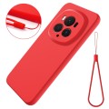 For Honor Magic6 Pro Pure Color Liquid Silicone Shockproof Phone Case(Red)