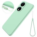 For Honor 90 Smart Pure Color Liquid Silicone Shockproof Phone Case(Green)