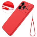 For Tecno Pova 6 Pure Color Liquid Silicone Shockproof Phone Case(Red)