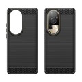 For OPPO Reno10 Pro 5G Global / Reno10 Global Brushed Texture Carbon Fiber TPU Phone Case(Black)
