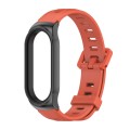 For Xiaomi Mi Band 8 Mijobs CS Case Flat Hole Silicone Watch Band(Orange Black)