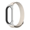 For Xiaomi Mi Band 8 Mijobs CS Case Nylon Breathable Watch Band(Grey Silver)