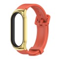 For Xiaomi Mi Band 8 Mijobs CS Case Silicone Watch Band(Orange Gold)