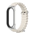 For Xiaomi Mi Band 8 Mijobs CS Case Marine Silicone Breathable Watch Band(Grey Silver)