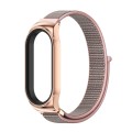For Xiaomi Mi Band 8 Mijobs CS Case Breathable Nylon Loop Watch Band(Pink Rose Gold)