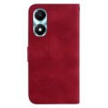 For Honor X5 Plus / Play 40C 7-shaped Embossed Leather Phone Case(Red)