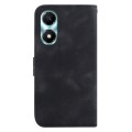 For Honor X5 Plus / Play 40C 7-shaped Embossed Leather Phone Case(Black)