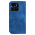 For Honor X6a 7-shaped Embossed Leather Phone Case(Blue)
